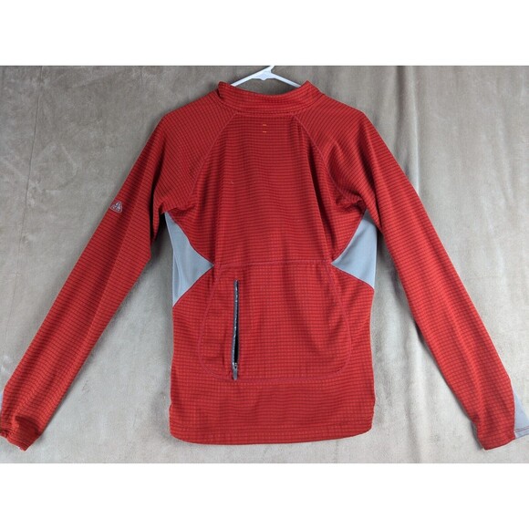 Nike ACG Sphere Waffle Texture Womens L Red Gray Half Zip Pullover Oregon Series - Picture 6 of 11